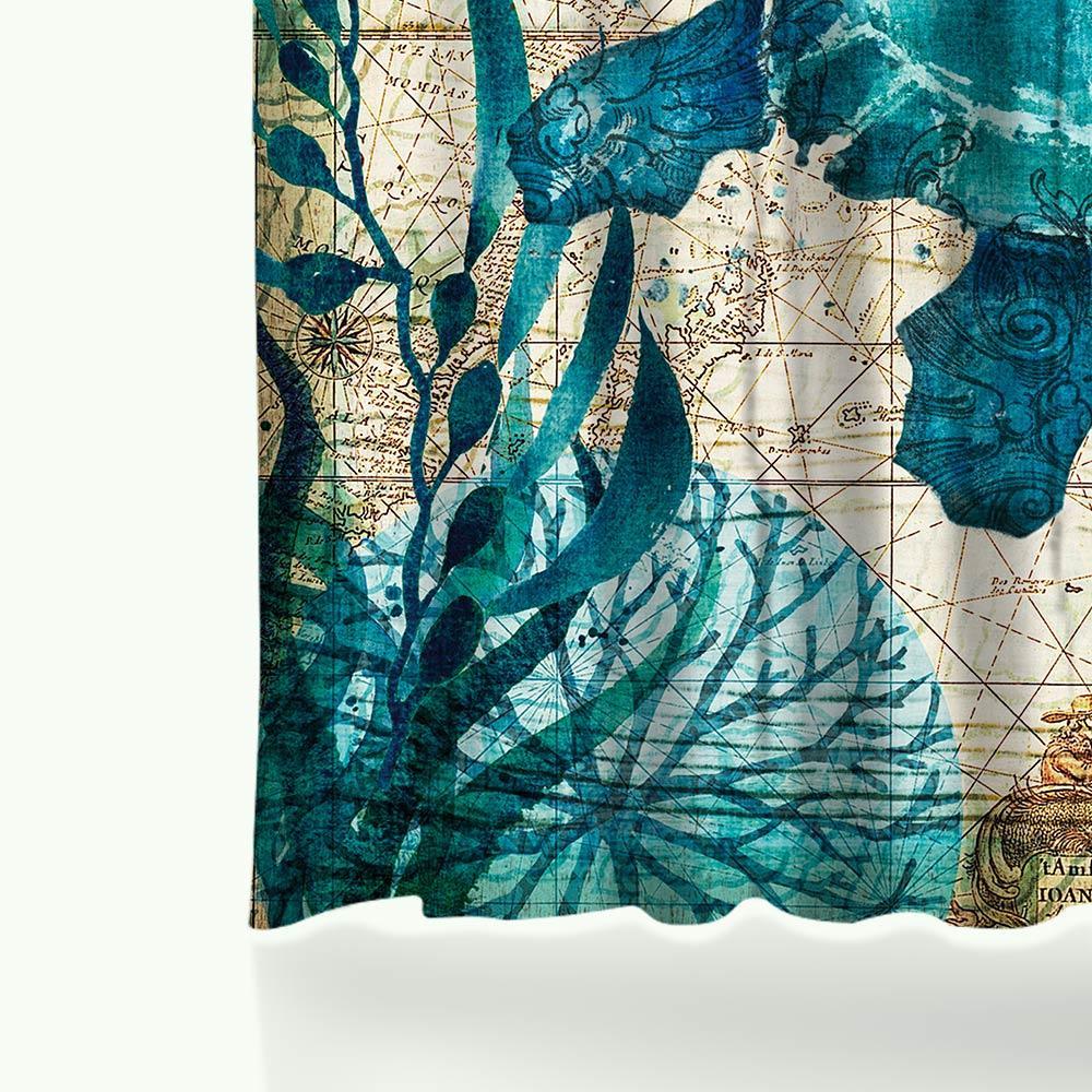 Sea Turtle Waterproof Shower Curtain - AquaVista Designs