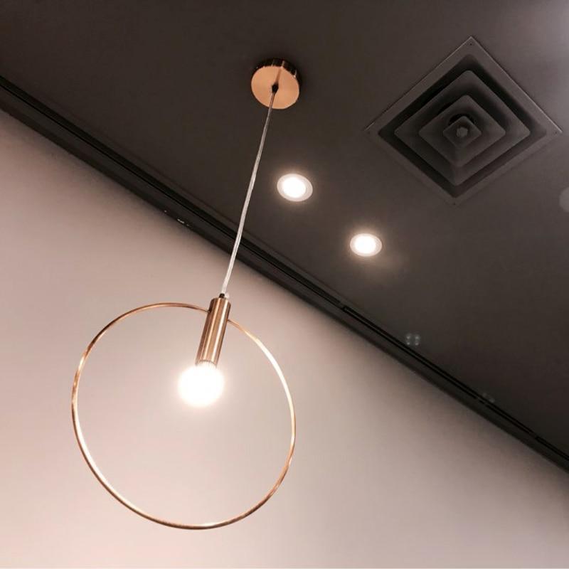 Gold Metal Ring Pendant Light - LuxeAura