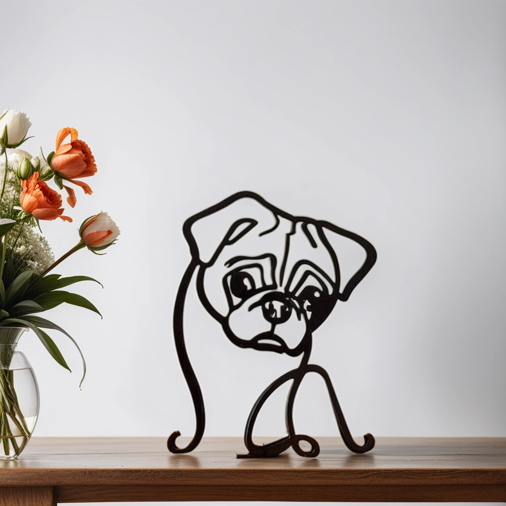 Canine Abstract Sculpture - ArtistryPaws