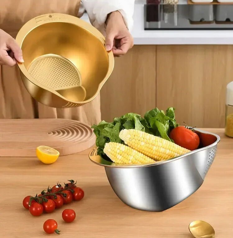 Stainless Steel Strainer - PureBowl Premium Kitchen Tool