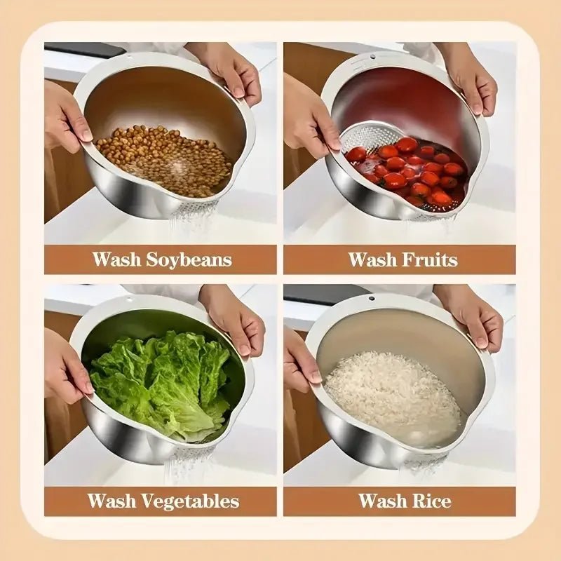 Stainless Steel Strainer - PureBowl Premium Kitchen Tool