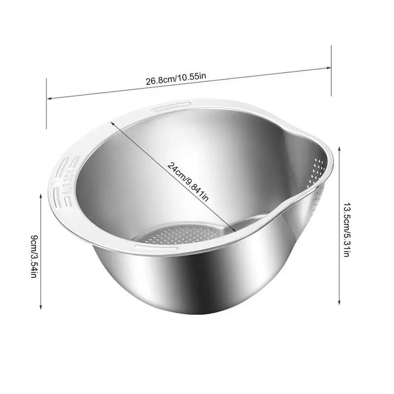 Stainless Steel Strainer - PureBowl Premium Kitchen Tool