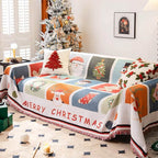 Cozy Knit Christmas Sofa Cover - LuxeHome Decor