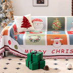 Cozy Knit Christmas Sofa Cover - LuxeHome Decor