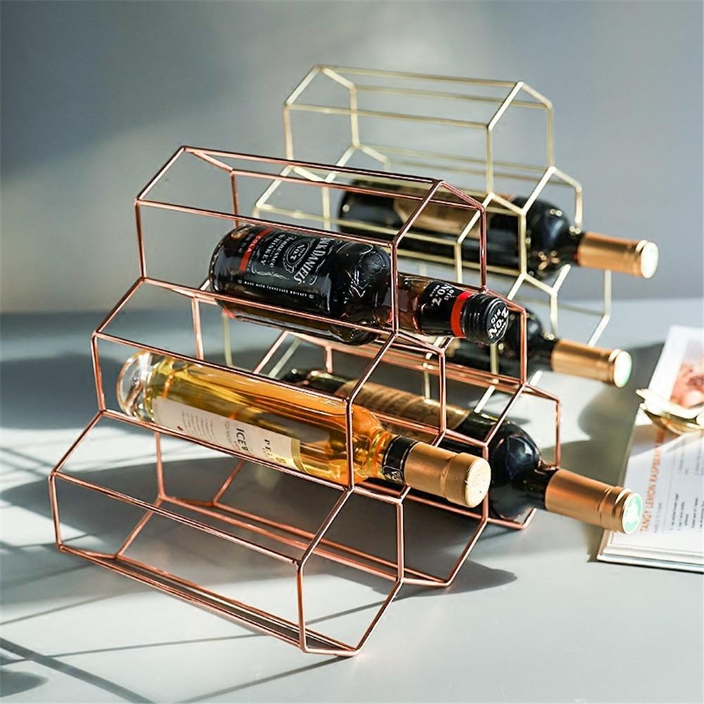 Geometric Wine Rack - LuxeVine Design