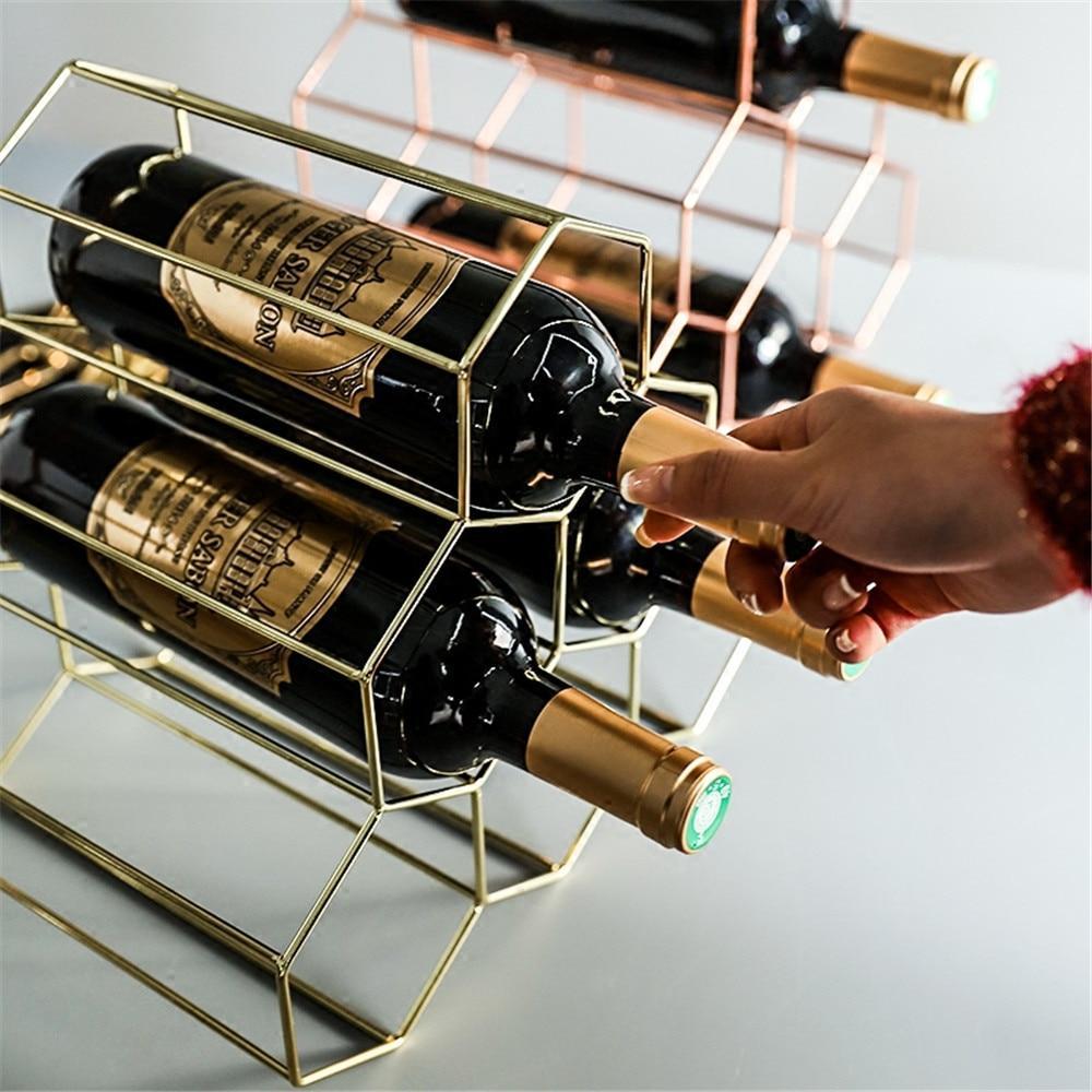 Geometric Wine Rack - LuxeVine Design