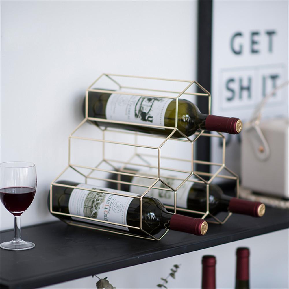 Geometric Wine Rack - LuxeVine Design