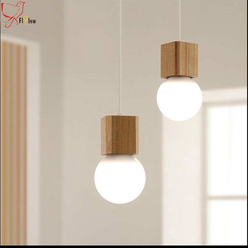 Rustic Industrial Wood Pendant Light - LuminaCraft