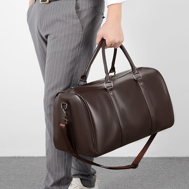 Premium PU Leather Duffle Bag - LuxeVoyage