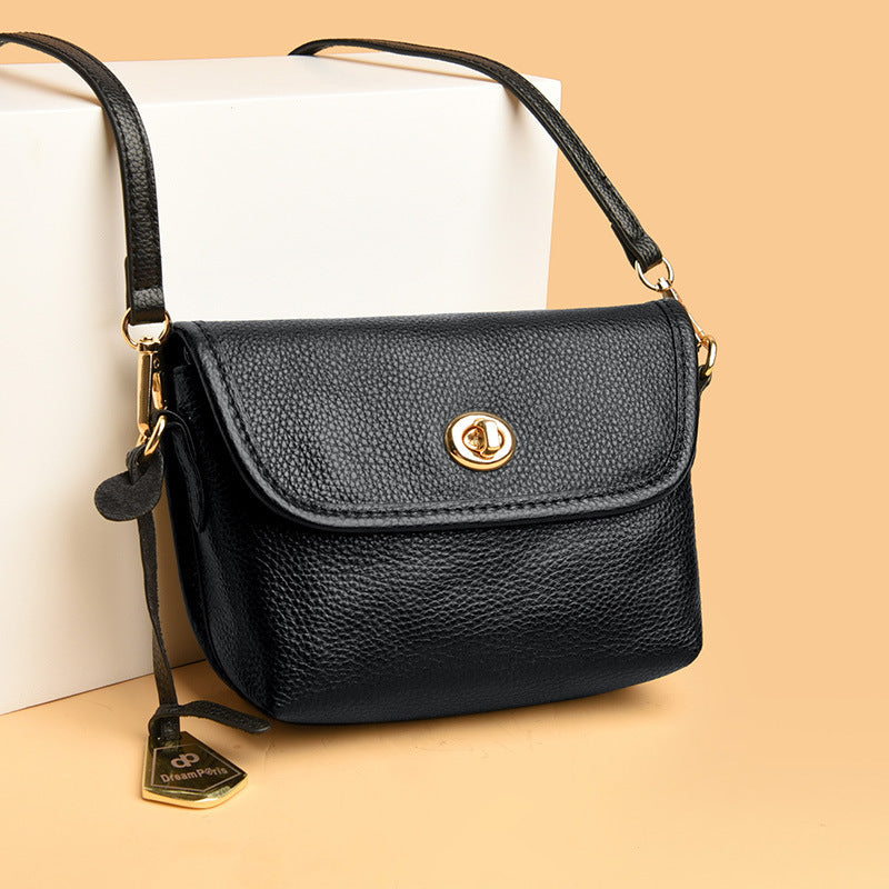 Retro Cowhide Shoulder Bag - LuxeCraft