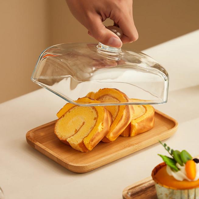 Wood and Glass Butter Dish - ArtisanCrafted