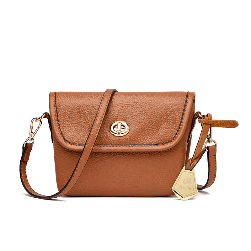 Retro Cowhide Shoulder Bag - LuxeCraft