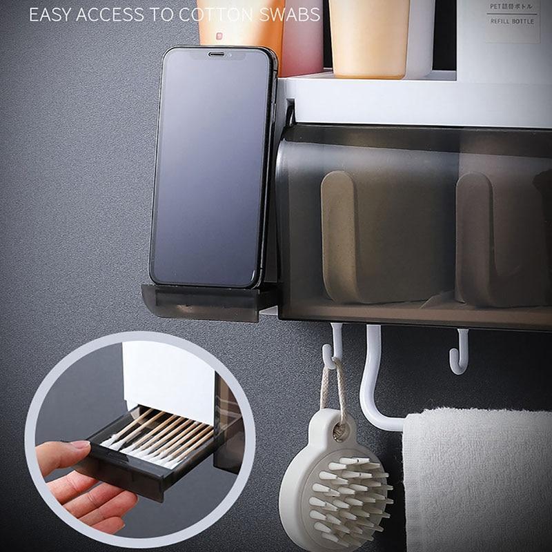 Toothbrush Holder Set with Toothpaste Dispenser - LuxeBath