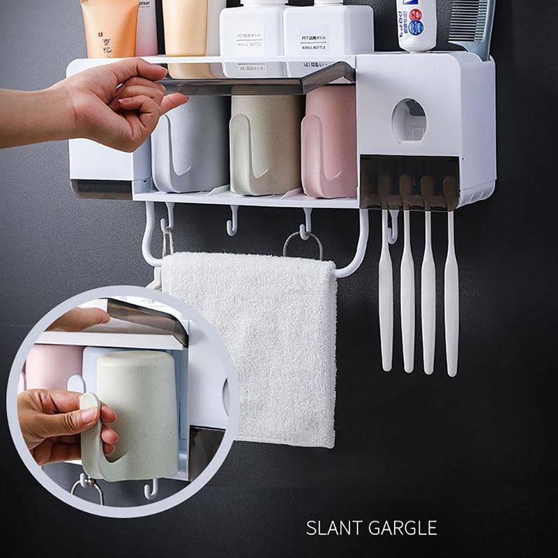 Toothbrush Holder Set with Toothpaste Dispenser - LuxeBath