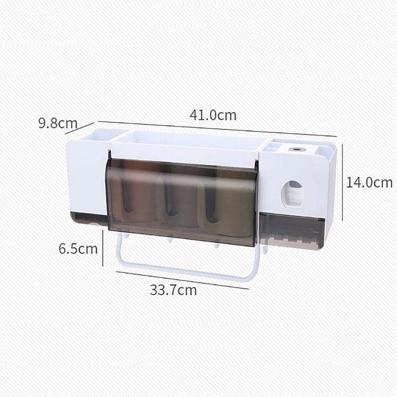 Toothbrush Holder Set with Toothpaste Dispenser - LuxeBath