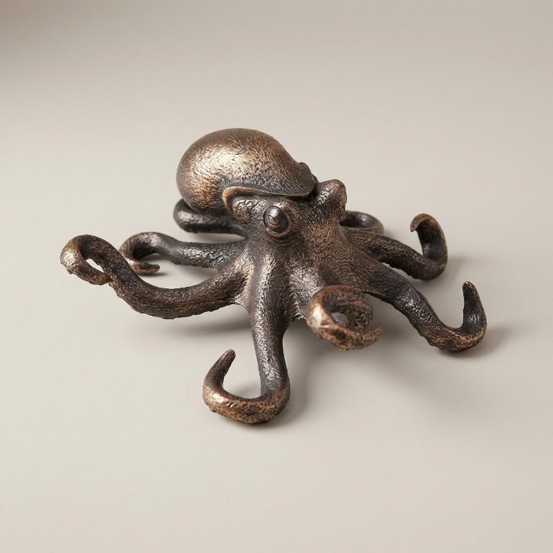 Copper Octopus Sculpture - Nautiluxe Handmade Marine Decor