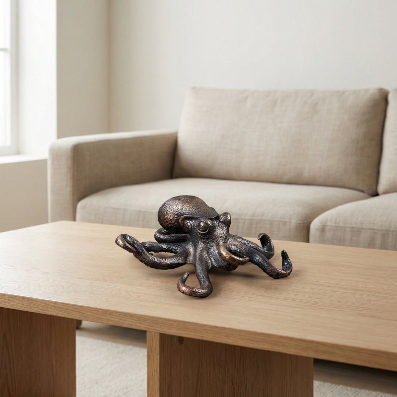 Copper Octopus Sculpture - Nautiluxe Handmade Marine Decor