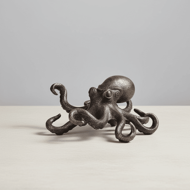Copper Octopus Sculpture - Nautiluxe Handmade Marine Decor