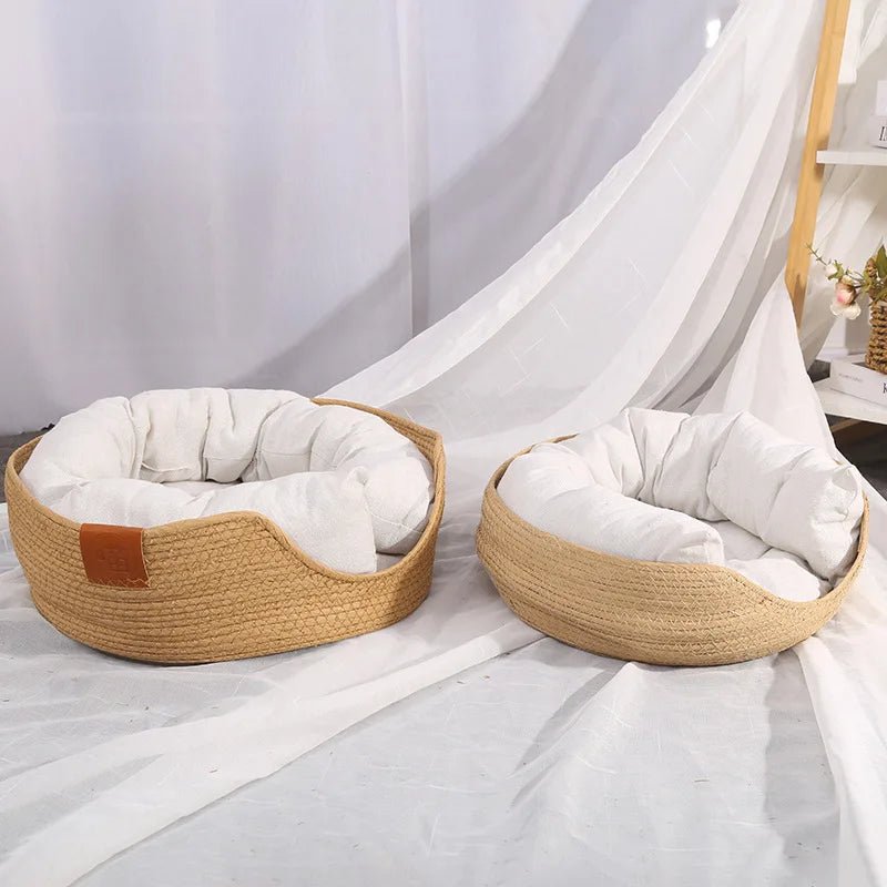 Bamboo Cat Bed - Purrfect Haven for Small & Medium Cats