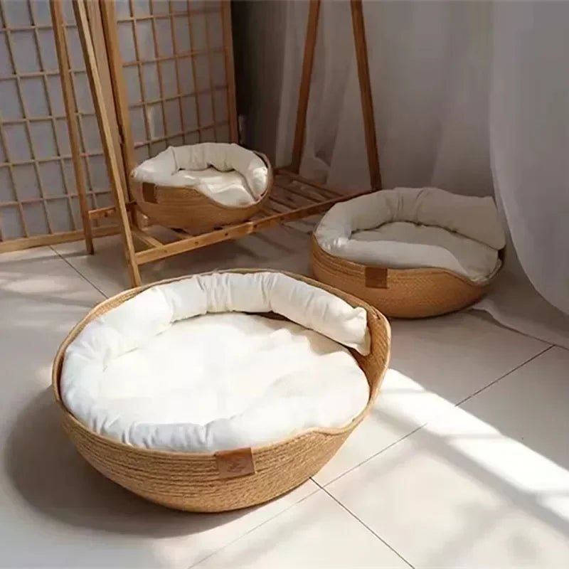Bamboo Cat Bed - Purrfect Haven for Small & Medium Cats