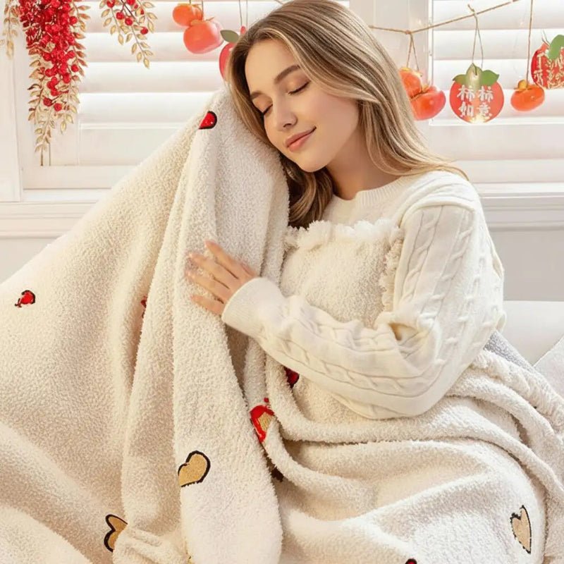 Cozy Plush Sofa Blanket - SnuggleNest Christmas Tree Design