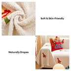 Cozy Plush Sofa Blanket - SnuggleNest Christmas Tree Design