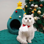 Cozy Cat Bed - WhiskerNest Christmas Tree Design