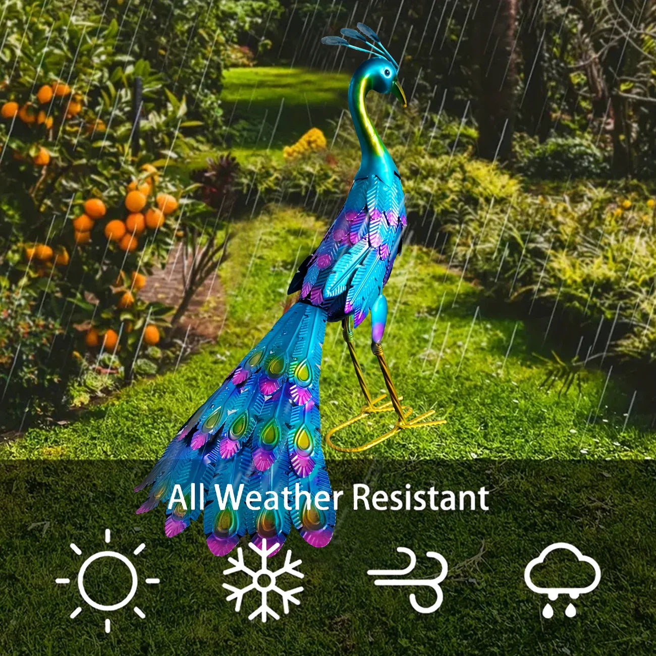 Peacock Sculpture - LuxeArtistry™ Majestic Home Decor