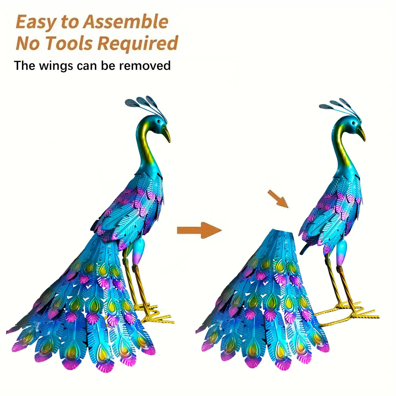 Peacock Sculpture - LuxeArtistry™ Majestic Home Decor