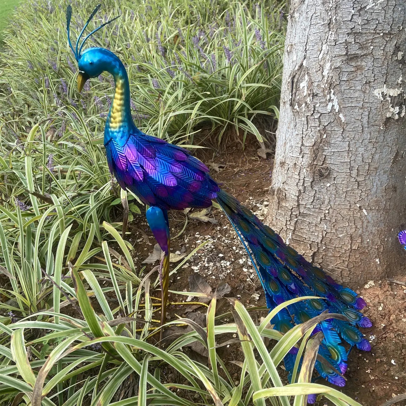 Peacock Sculpture - LuxeArtistry™ Majestic Home Decor