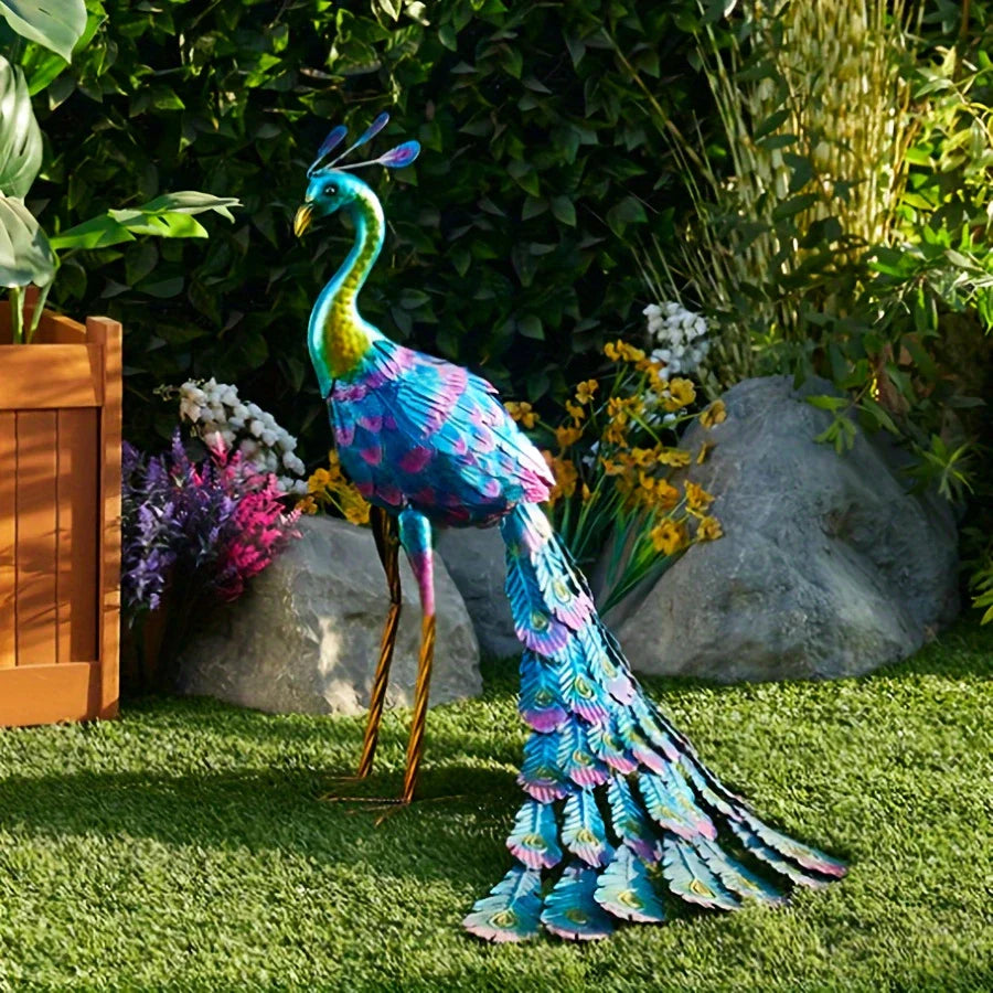 Peacock Sculpture - LuxeArtistry™ Majestic Home Decor