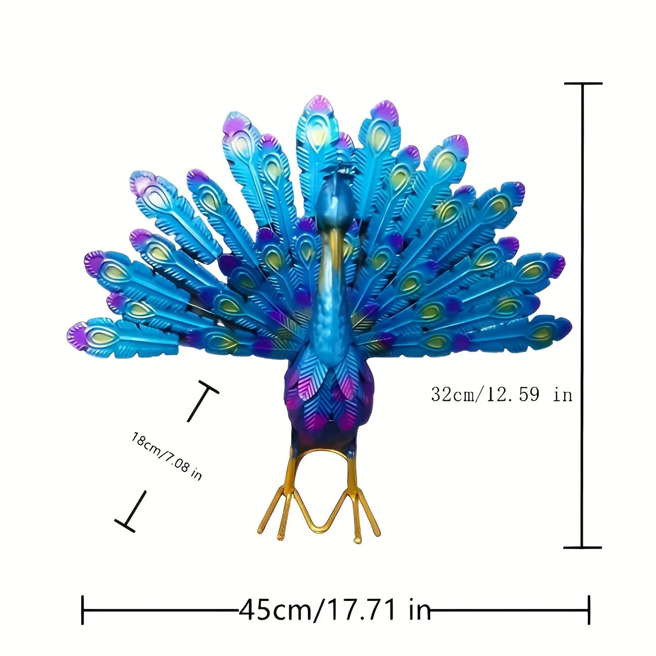 Peacock Sculpture - LuxeArtistry™ Majestic Home Decor