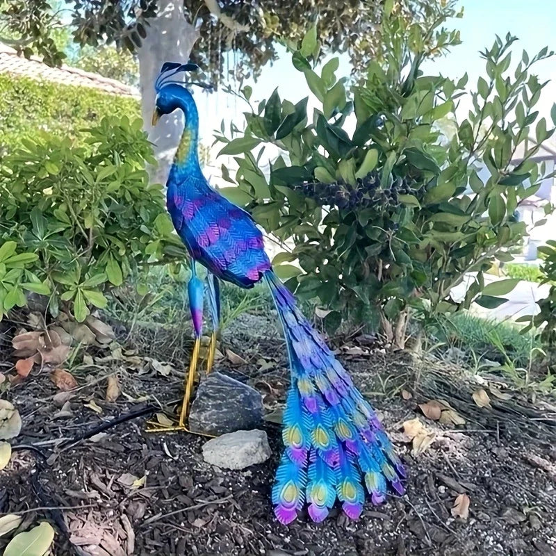Peacock Sculpture - LuxeArtistry™ Majestic Home Decor