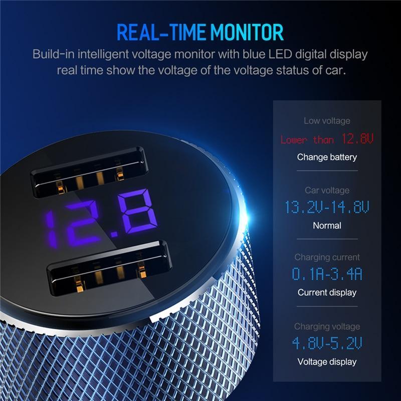Fast Charge Dual USB Car Charger - Voltix Premium