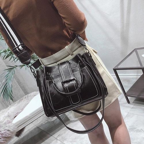 Retro PU Leather Handbag - LuxeCraft