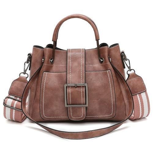 Retro PU Leather Handbag - LuxeCraft