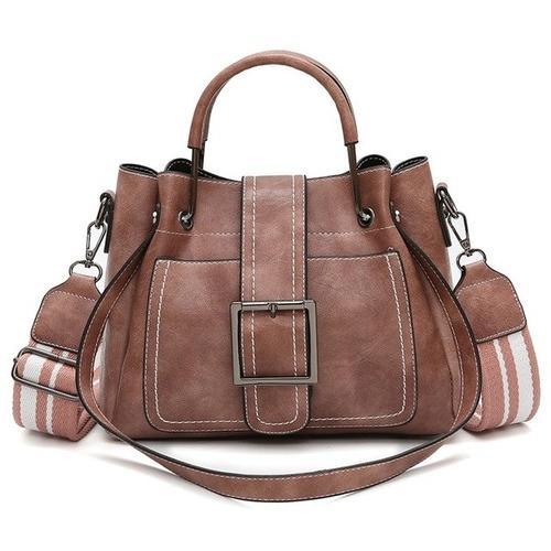 Retro PU Leather Handbag - LuxeCraft