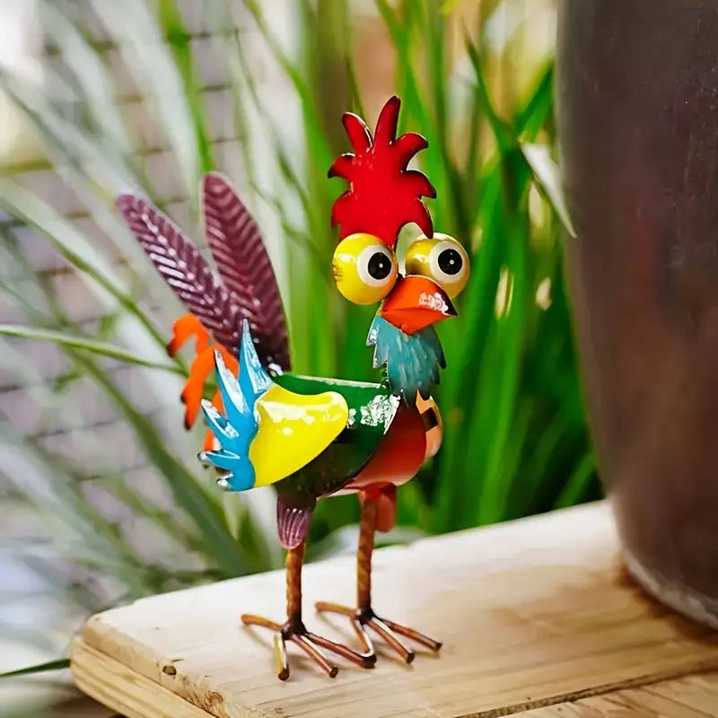 Garden Metal Roostie™ Ornament - Elegant Outdoor Decor