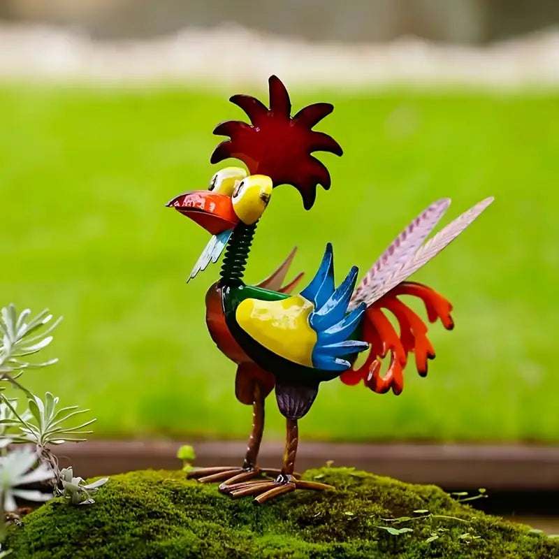 Garden Metal Roostie™ Ornament - Elegant Outdoor Decor