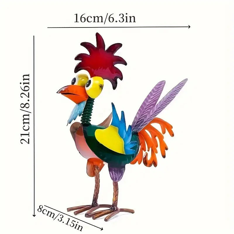 Garden Metal Roostie™ Ornament - Elegant Outdoor Decor