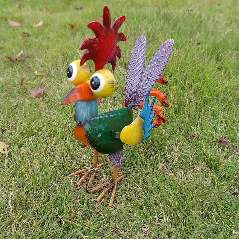 Garden Metal Roostie™ Ornament - Elegant Outdoor Decor