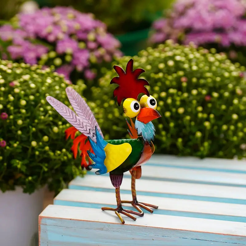 Garden Metal Roostie™ Ornament - Elegant Outdoor Decor