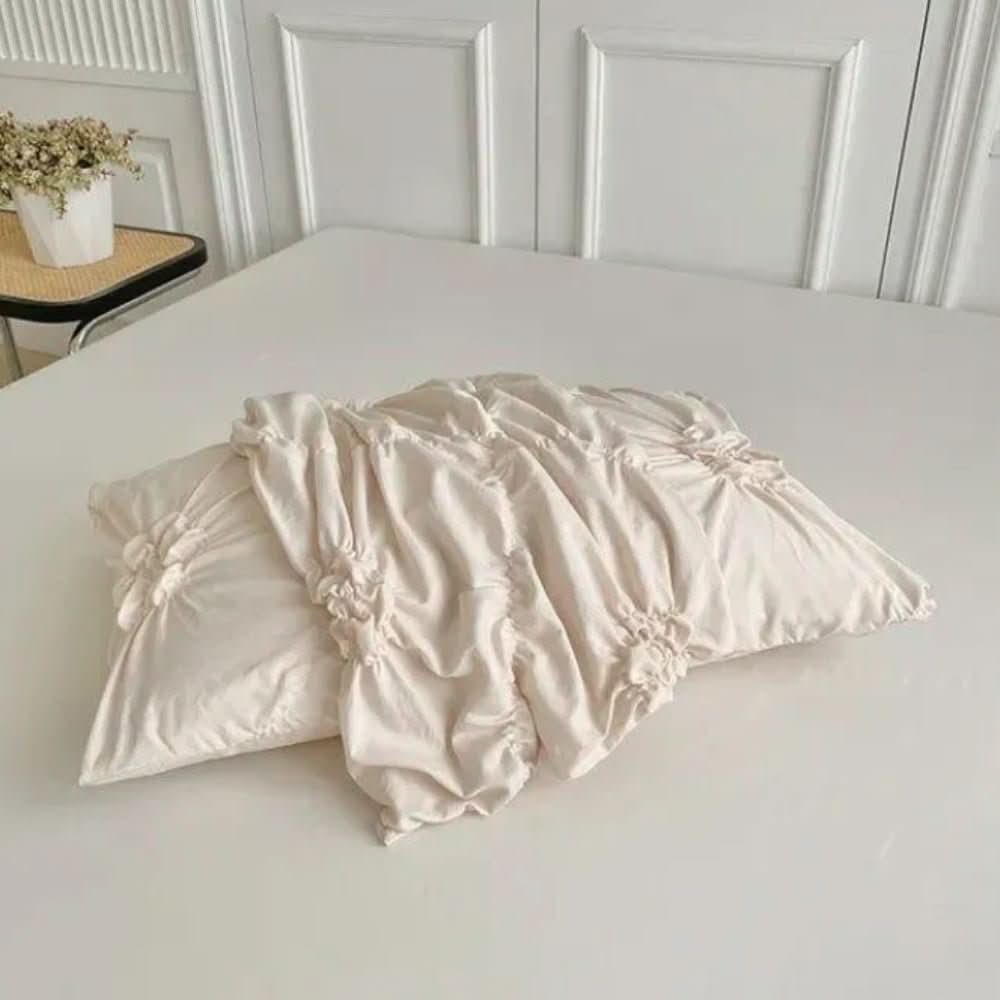Ruffled Floral Microfiber Duvet Set - LuxeNest