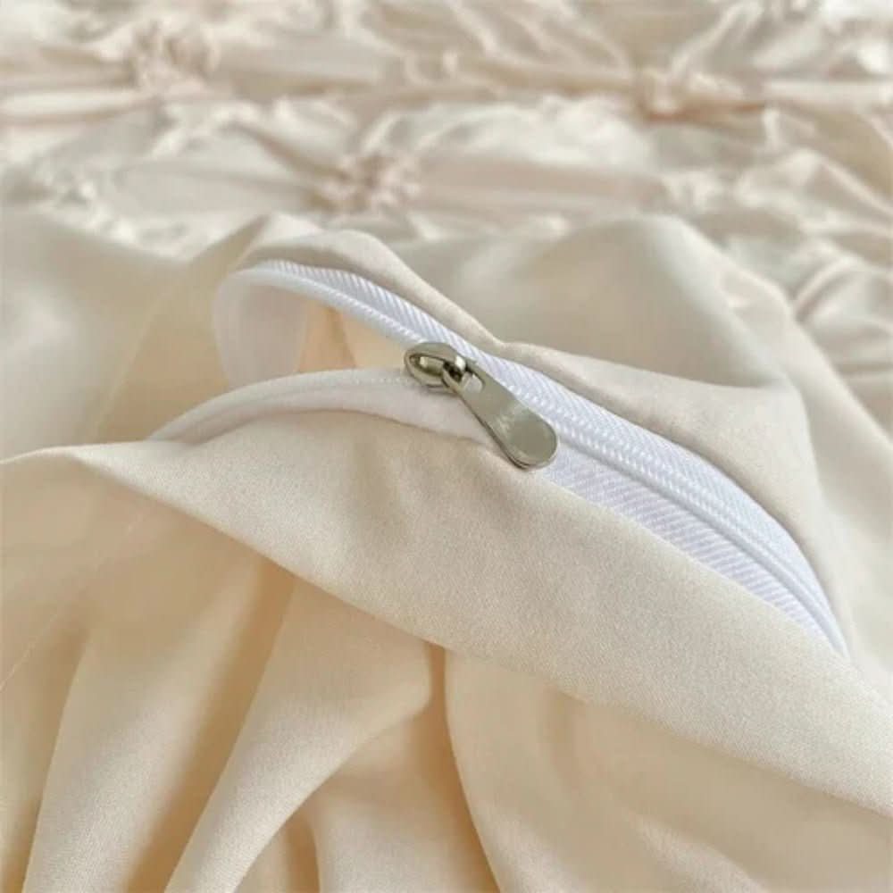 Ruffled Floral Microfiber Duvet Set - LuxeNest