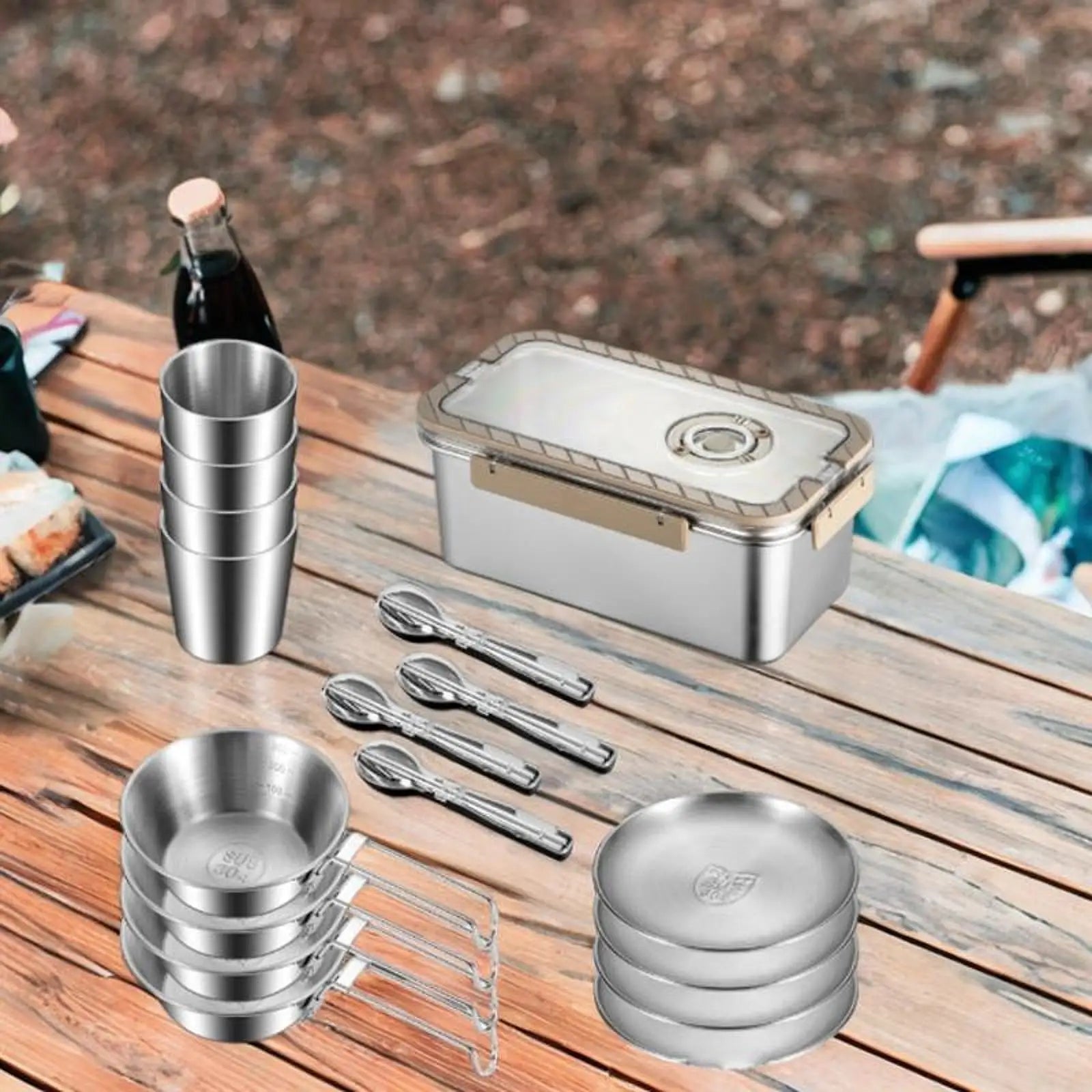 Stainless Steel Camping Mess Kit - TrailBlaze Essentials