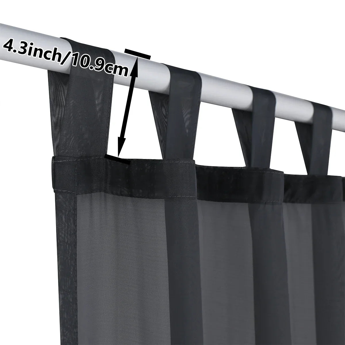 Transparent Waterproof Voile Curtain - LuxeVista