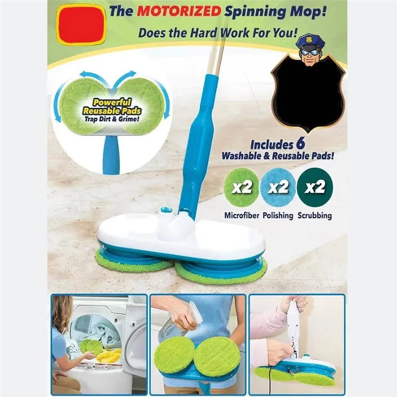 Electric Mop with Smart Spin Technology - CleanWave
