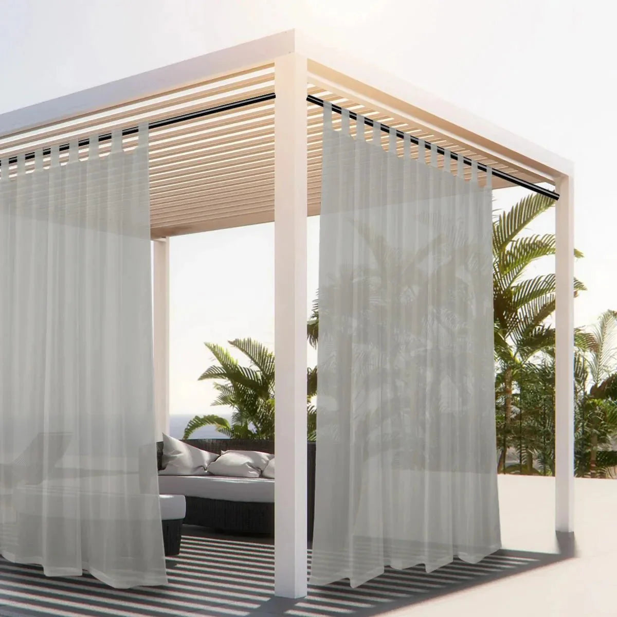 Transparent Waterproof Voile Curtain - LuxeVista