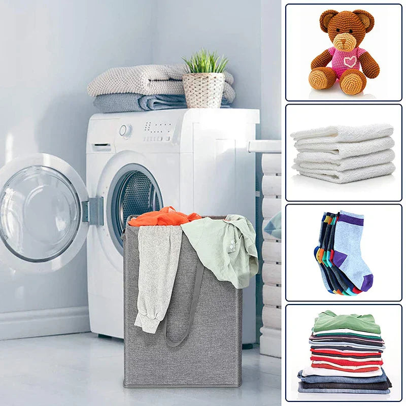 Slim 45L Laundry Basket with Lid - PureNest