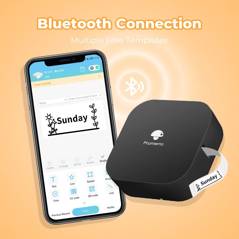 Label Printer Pro - SyncTech Portable Bluetooth Thermal Printer
